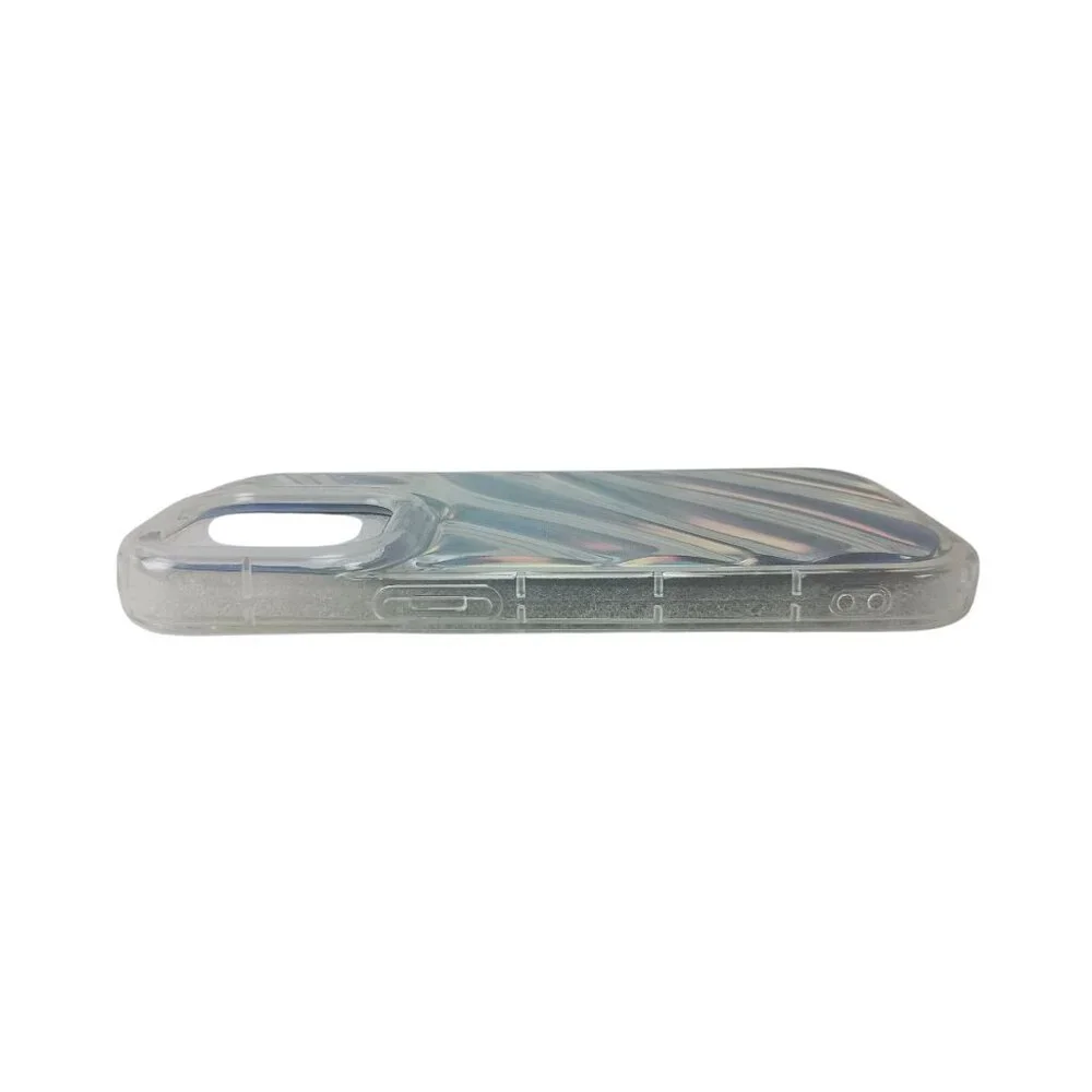Water Ripple Patten Compatible for iPhone 14 Pro Case Clear Glitter, 6.1“
